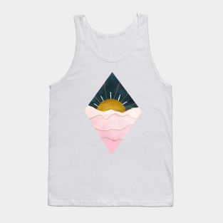 Pink and Gold Sunset Tank Top